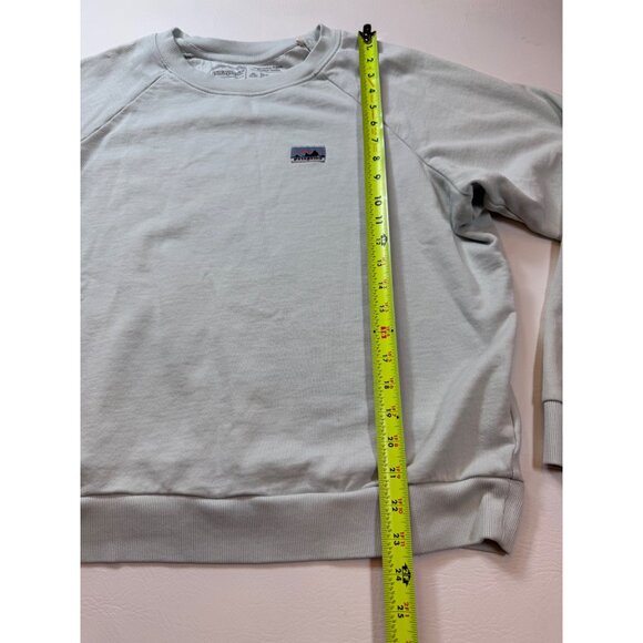 Patagonia Logo Crewneck Sweatshirt Large Sage Green Organic Cotton (bin GG158) - Picture 7 of 7